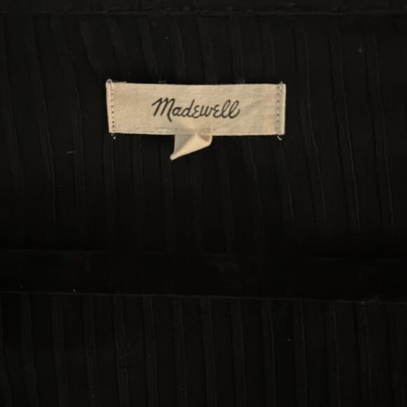 Madewell Ribbed Cardigan Crop Tee - Black Size S - Picture 6 of 6